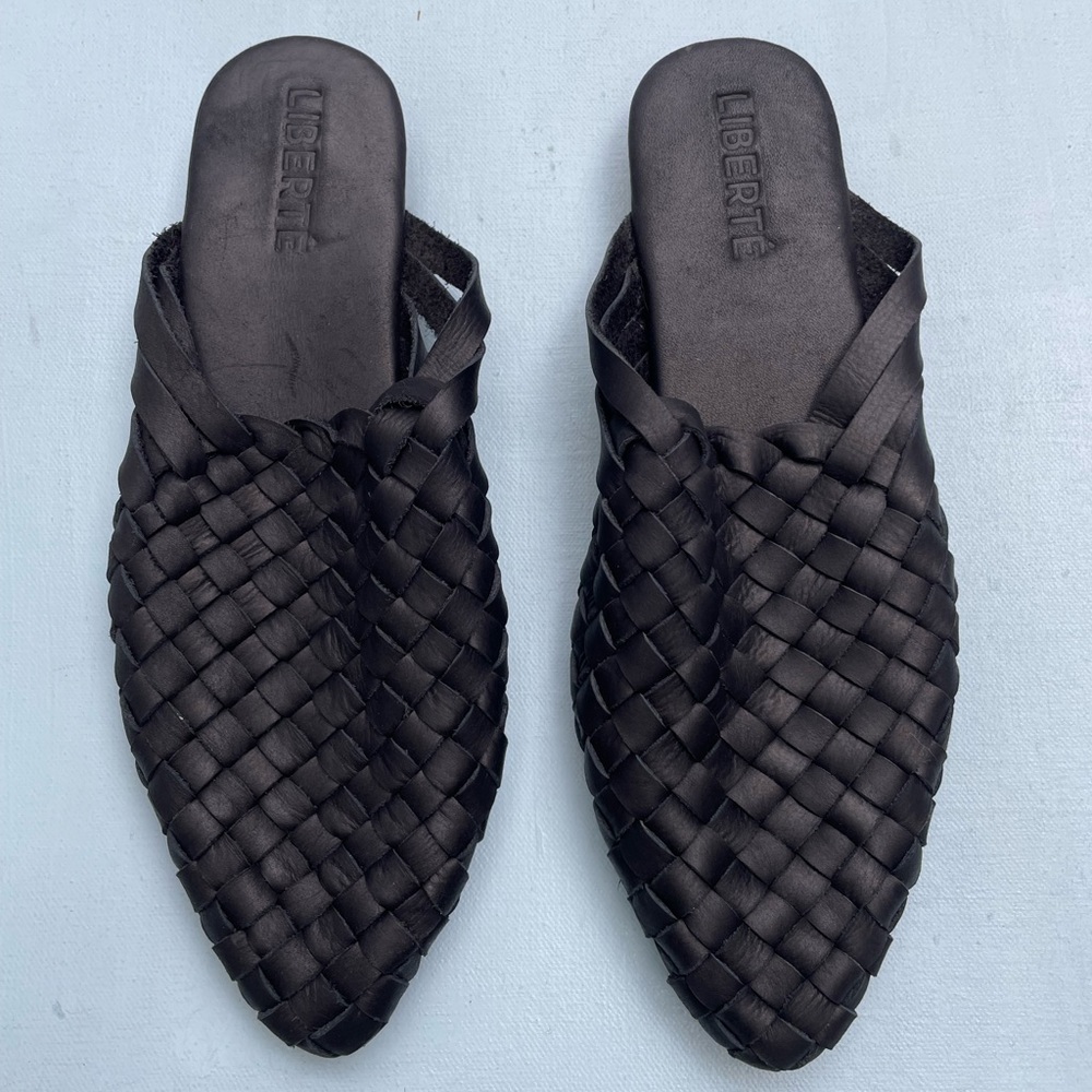 Liberte Shoes - Prague Woven Slip On Mules
